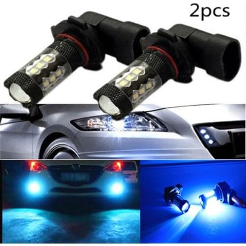 2 Pieces 9005 H10 HB3 9006 80W Samsung 2323 Chip LED ICEBERG BLUE Projector Car Auto Fog Driving Light Bulbs