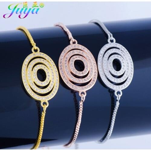 2017 Christmas Gifts European Style Fashion Copper Infinity Connector Charm Bracelets Women Gold Chains Bracelets