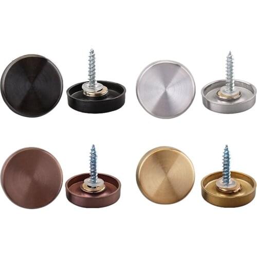 4PCS Stainless Steel Mirror Nail Billboard Decoration Nails Glass Fasteners Mirror Fixing Nails Decoration Screw Covers Hardware
