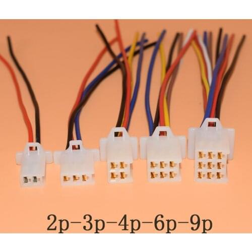 5PCS 2.8 2 core 3 core 4 core 6 core 9 co connectors connectors Motor electric vehicle wiring harness road male female terminals