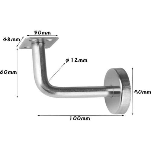 5 Pack Stainless Steel Stair Handrail Brackets For Wood/Metal Top Mounting
