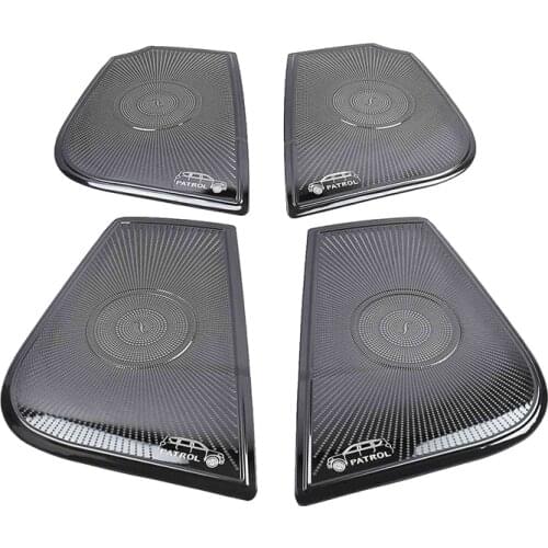 Accessories Stainless steel Car Door Horn Hood Speaker Cover Decorative Sequins 4pcs For Nissan Patrol Y62 Armada 2013-2019