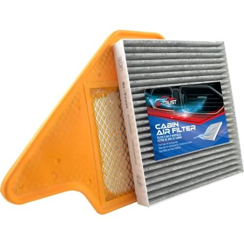 Bi-Trust Engine & Carbon Cabin Air Filter for Chrysler Town & Country/Dodge Grand Caravan/Ram C/V/Volkswagen Routan