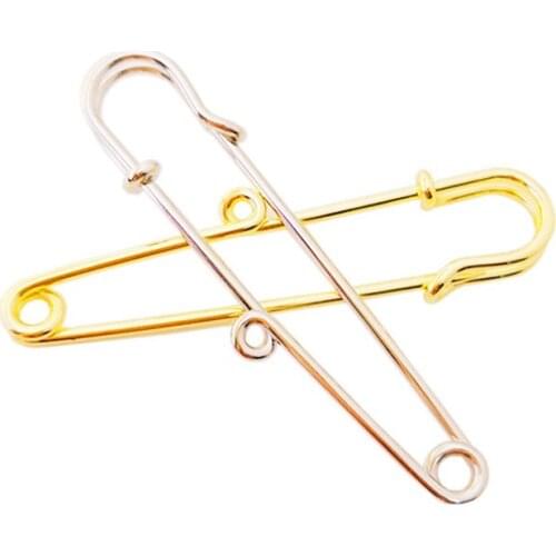 10pcs 5.7cm high quanlity 1loop safety pin Nickel-free rack plating brooch pins for DIY Jewelry Findings Accessories