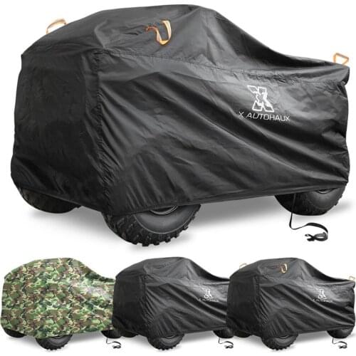 X Autohaux 3 Style Quad ATV Cover Waterproof Snowproof Beach Protector with Reflective Strips Universal Quad Bike ATV Cover