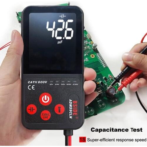 Digital Multimeter TRMS 9999 Counts Ultra Ohm Volt Amp Tester for Measuring Voltage Current Resistance Capacitance Diode NCV