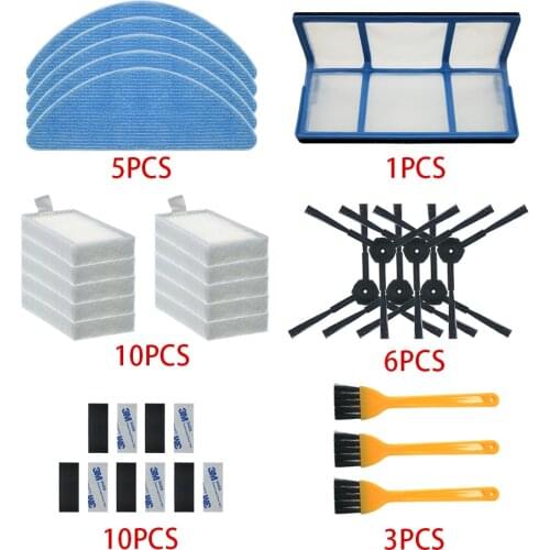 Vacuum robot cleaner Parts side brush Primary dust Filter mop Hepa Filter for ilife v5 v5s V3 V3s v5pro V50 V55 x5 v5s pro