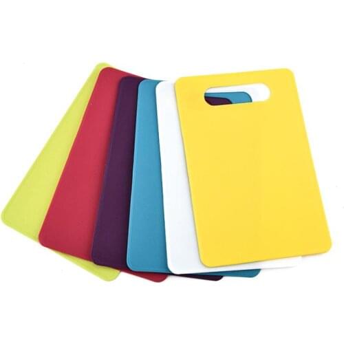 29*19cm High quality Flexible PP Plastic Non-slip Hang hole Cutting Board Food Slice Cut Chopping Block Kitchen Cooking Tools