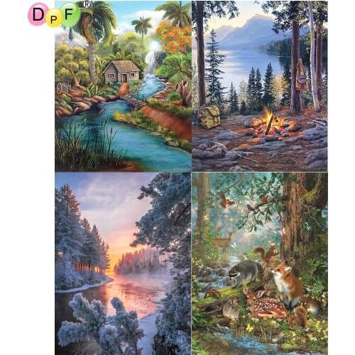 DPF 5D Round/square full Diamond Painting Cross Stitch Valley Crafts Diamond Embroidery Mosaic Needlework kits Home Decor