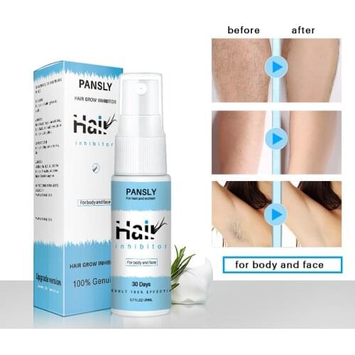 PANSLY Effective Hair Removal Inhibitor Spray Beard Bikini Intimate Legs Body Facial Armpit Painless Facial Stop Hair Spray