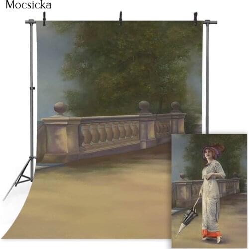 Retro Landspace Oil Painting Photography Backdrop Woodland Newborn Kid Art Adult Birthday Portrait Photo Booth Background Studio