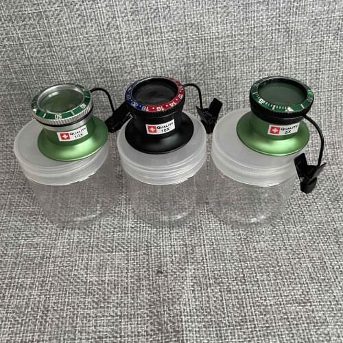 Watch maintenance tool magnifying glass 5 times 10 times magnifying glass ring aluminum ring clip glasses magnifying glass