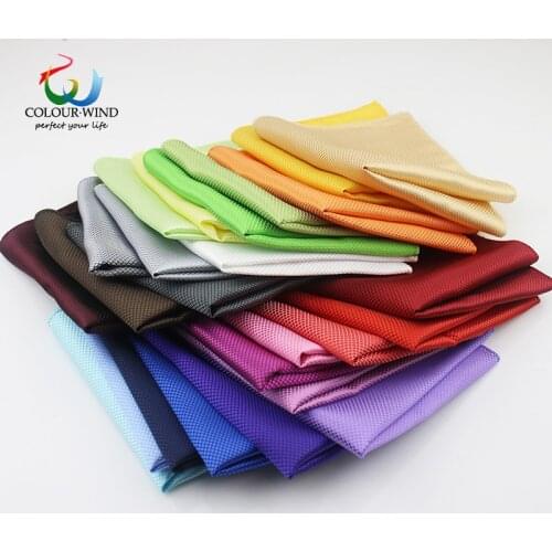 Classic Mens Polyester Pocket Square Formal Business Children Solid Color Plaid Handkerchief Vintage Party Groom Father Gift