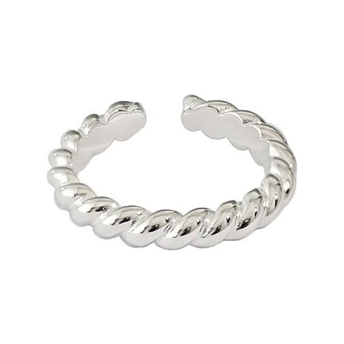 Simple 925 sterling silver twisted rings for women fine jewelry, woman finger ring silver 925 accessories best friends gifts