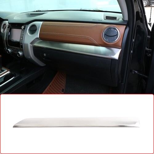 Stainless Car Interior Center Console Dashboard Trim Strips Car-Styling Sticker Silver For Toyota Tundra 2014-21Auto Accessories