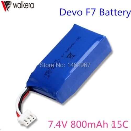 Original walkera Devo F7 Battery 7.4V 800mAh 15C Lipo Battery for walkera DEVO F7 7CH Controller