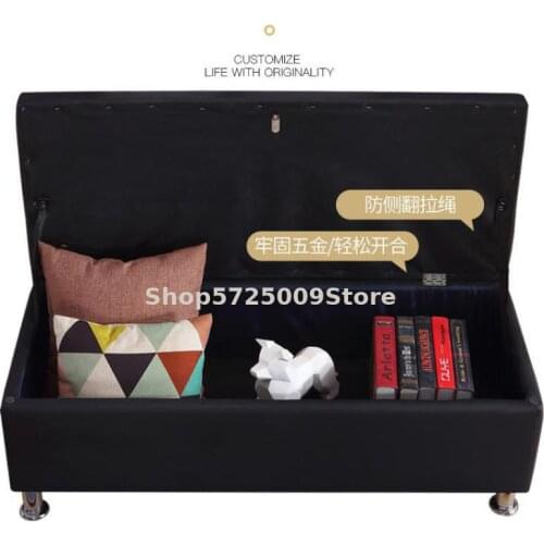 Clothing Store Rectangular Sofa Shoe Changing Stool Bed End Multi Function Storage Stool Changing Room Fitting Room Stool Leathe