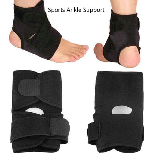 1PCS Black Sport Ankle Support Adjustable Sports Compression Elastic Ankle Brace Support Sprain Fitness Foot Heel Wrap Bandage