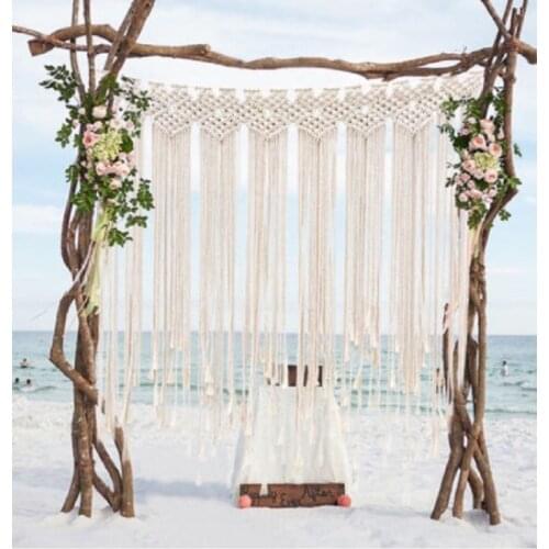 Hand-woven Pendant Macrame Wall Hanging Boho Woven Tapestry Bohemian Crafts Room Decoration Gorgeous Tapestry for Home Decor