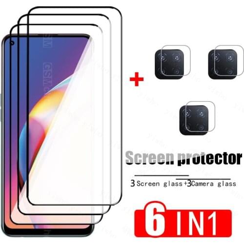 Full Cover Glass For OPPO A94 Glass Tempered Glass Film Protective Screen Protector On OPO A94 A 94 a94 6.43" Camera Lens Glass