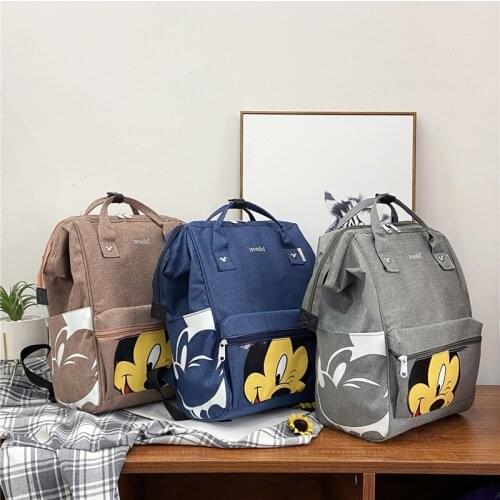 Disney Mickey Mouse Mummy Diaper Bag Large Capacity Baby Mickey Maternity Nappy Bag Travel Backpack Nursing Bags For Baby Care