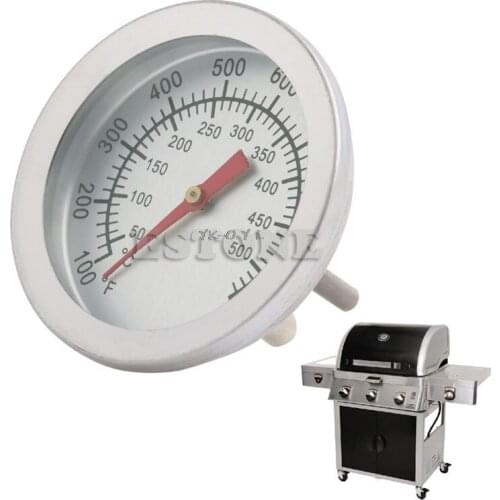BBQ Thermometer Gauge, Stainless Steel BBQ Thermometer Smoker Grill Temperature Gauge for BBQ Cooking