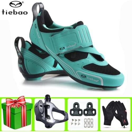 Tiebao Road Cycling Shoes Men Women Sapatilha Ciclismo Triathlon Self-locking Breathable Chaussure Cyclisme Bicicleta Carretera