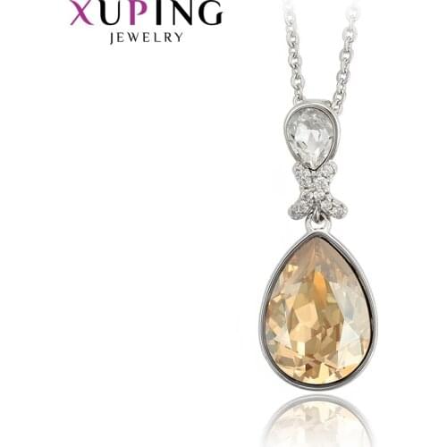 Xuping Jewelry European Style Women Crystals Pendant Necklaces M30-3004