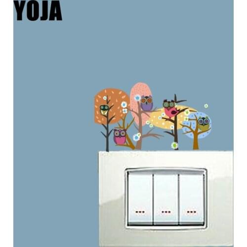 YOJA Owl Interesting Switch Decor Living Room Bedroom Wall Sticker 10SS0007