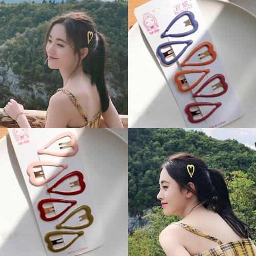 1/2/10pcsGeometric Hair Accessories For Girls Kids Candy Color Matte Hair Clip Children Flower Star Hairpins Barrettes Headdress