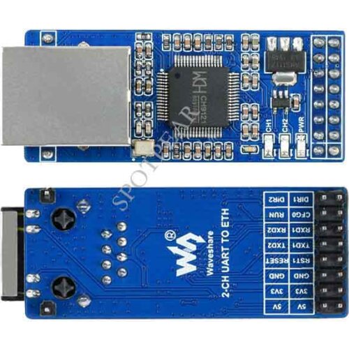 2-CH UART To Ethernet Converter Serial Port Transparent Transmission Module