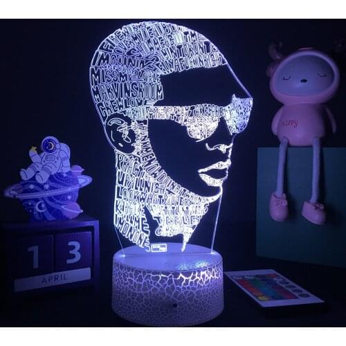 3d Night Light Rapper Star Drake lamp Gift for Fans LED Table Lamps Home Decoration Best Friends Gift Dropshipping