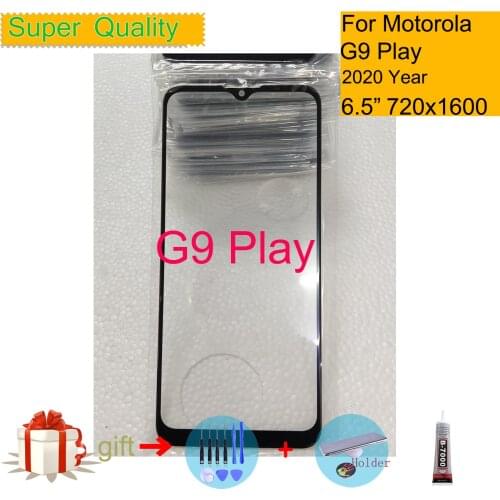 6.5" For Motorola Moto G9 Play Touch Screen Front Outer Glass Panel Lens For Moto G9 Play LCD Front Replacement