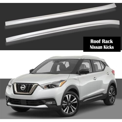 ABS Chrome Roof Rack For Nissan Kicks 2017-2021 Rails Bar Luggage Carrier Bars top Cross bar Rack Rail Boxes