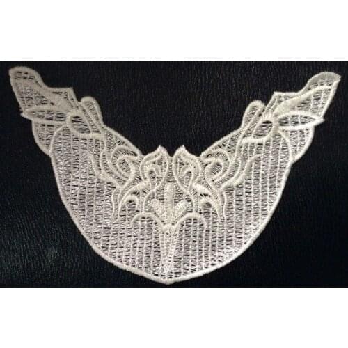 Free shipping 18.5cm*12cm polyester honey bee image embroidery collar applique,embroidery decoration collar patches,XERY0317A