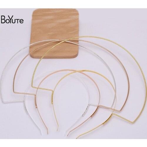 BoYuTe New Arrive (10 Pieces/Lot) Metal Iron Headband Crown Base Handmade Diy Tiara Jewelry Making Materials