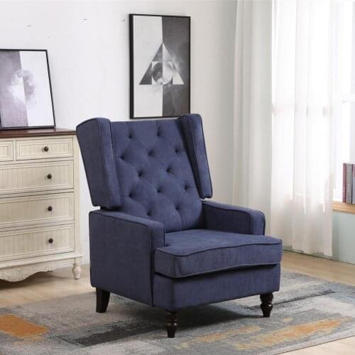 Rocking Sofa Soft Fabric Modern Style Cozy Arm Soft Loungerest for Home