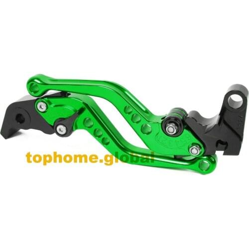For Kawasaki ZXR750 1989 - 1995 Short Green CNC Clutch Brake Levers Adjustable 1990 1991 1992 1993 1994