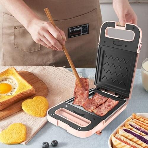 Electric Sandwich Waffle Maker Fast Breakfast Machine Bread Toaster Kitchen Pancake Maker Multifunction Baking Machine