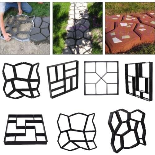 Black Concrete Molds DIY Garden Beautiful Cement Brick Molds Pavement Mold Path Maker Mold Courtyard Riginality Practic