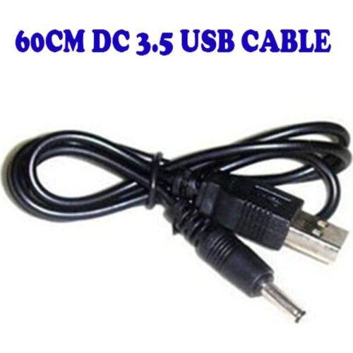 USB to DC Power Cable 60CM/2FT USB Charger Cable to DC 3.5 mm Plug 100pcs