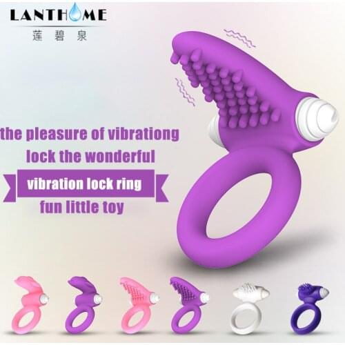 3 Types Penis Ring Vibrator Tongue Licking Penis Ring Clitoris Stimulator Delay Ejaculation Lock Fine Male Adult Sex Toys
