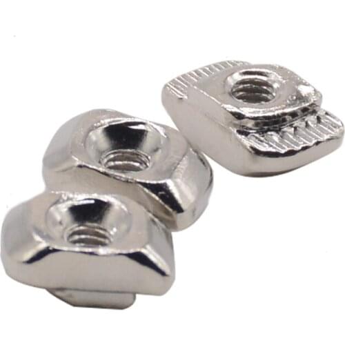 HOT Carbon steel T type Nuts Fastener Aluminum Connector M3 M4 M5 For EU Standard 2020 Industrial Aluminum Profile for Kossel