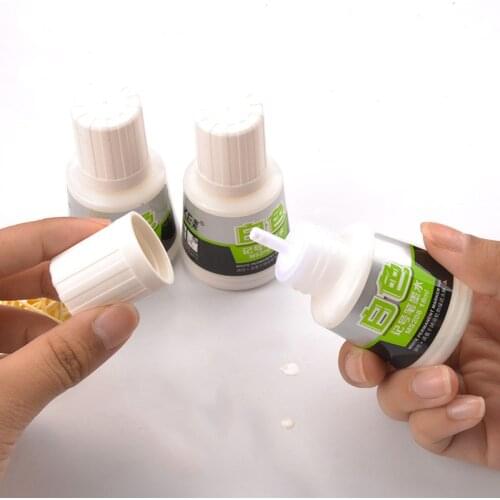 18ml White Permanent Marker Ink Quick Drying Oily Ink for Refillable Blackboard/Greenboard Marker Pens Ink Supplies