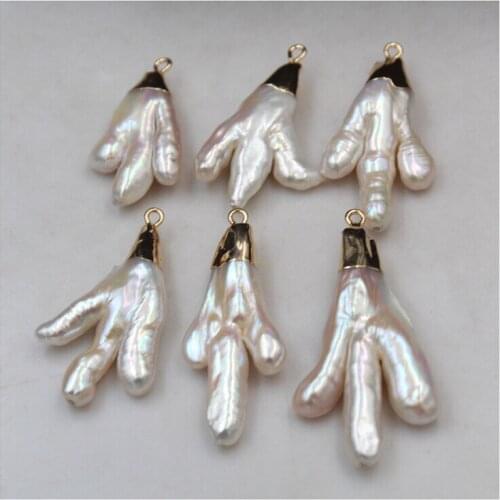 Gold Color Cooper Natural Real Freshwater Baroque Pearls Necklace Bracelet Jewelry Parts Component Fittings 50pcs/lot