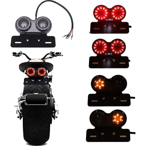 Motorcycle RED Brake Tail Rear Light Bulb For Harley Chopper Bobber Custom 12V Cafe Racer Motorbike Turn Signal Brake Lights