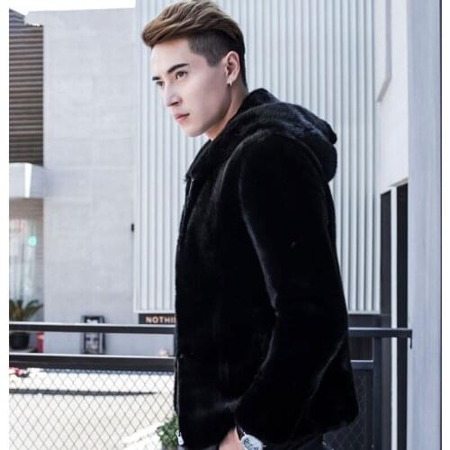 Real Coat Mens Winter Jacket Natural Mink Fur Luxury Warm Mens Jackets and Coats Plus Size 4xl Chaqueta Hombre MY1220