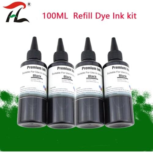 Black*4*100ML Refill Ink Kits For HP For Canon Samsung Lexmark Epson Dell Brother ALL Refillable Inkjet Printer