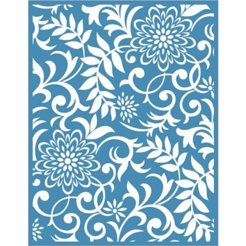 2021 New Spring Flowers Self Adhesive Silk Screen Printing Stencil Mesh Transfers for DIY T-Shirt Pillow Textile Painting