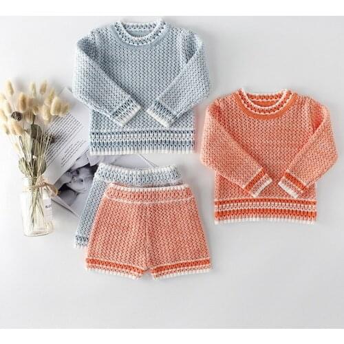 Autumn New Sweet Baby Girls Princess Knit Clothing Set